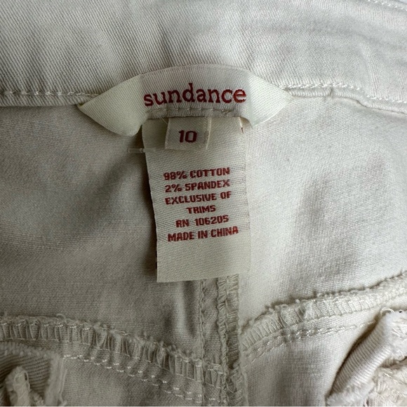 SUNDANCE Women’s Cream zippers Straight-Leg Pants size 10 - Picture 5 of 10